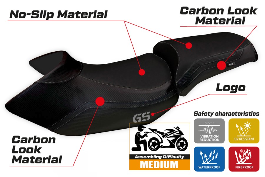 Sitzbezug kompatibel BMW R 1200 GS (05-12) Lyon 4 Modell