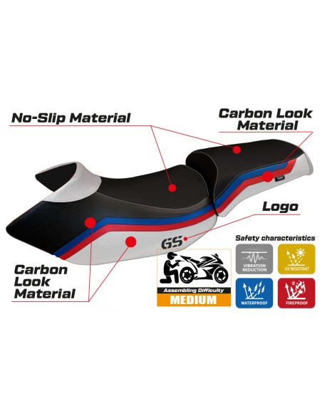 Seat cover compatible BMW R 1200 GS (05-12) Lione 1 model
