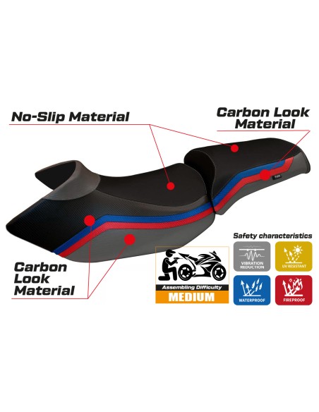 Seat cover compatible BMW R 1200 GS (05-12) Lione 1 model