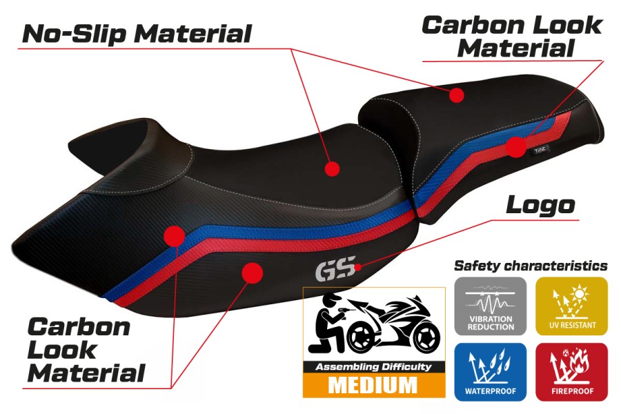 Sitzbezug kompatibel BMW R 1200 GS (05-12) Lyon 1 Modell