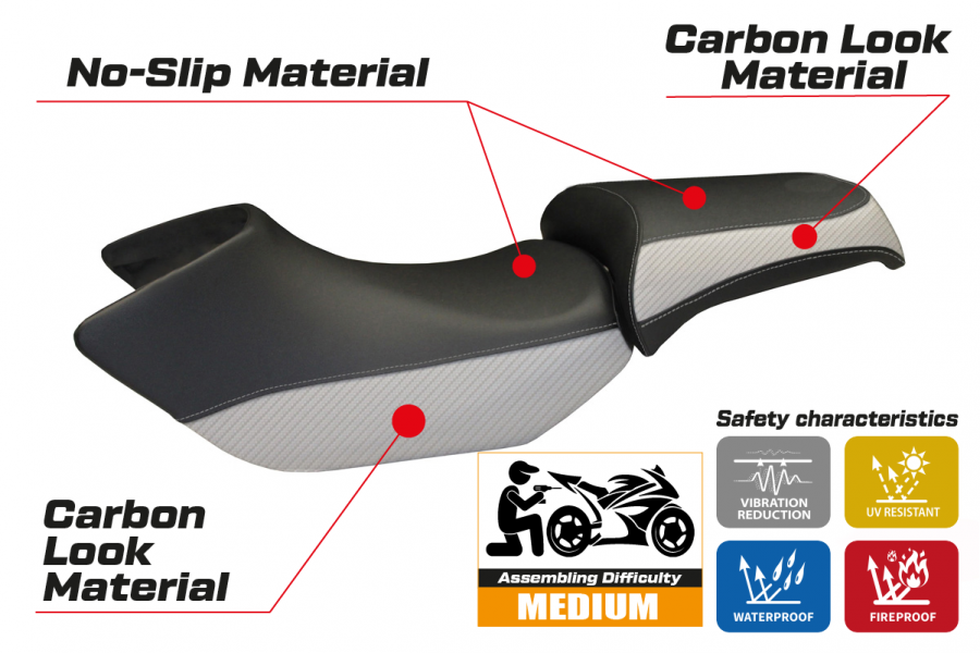 Sitzbezug kompatibel BMW R 1200 GS (05-12) Modell Siracusa Color