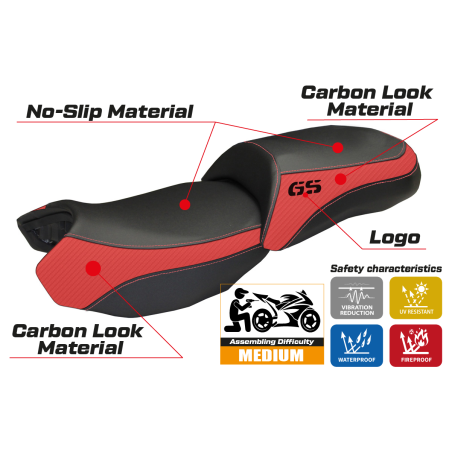 Seat cover compatible BMW R 1200 GS (13-18) Ortigia 2 model