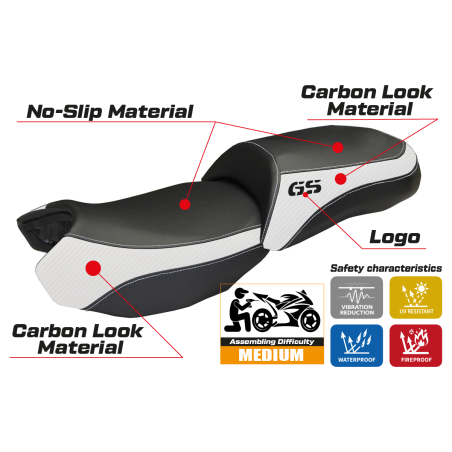 Seat cover compatible BMW R 1200 GS (13-18) Ortigia 2 model