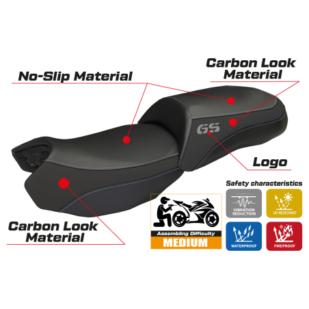 Rivestimento sella compatibile BMW R 1200 GS (13-18) modello Ortigia 2