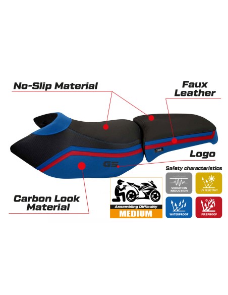 Seat cover compatible BMW R 1200 GS Adventure (06-12) Ionia 1 model