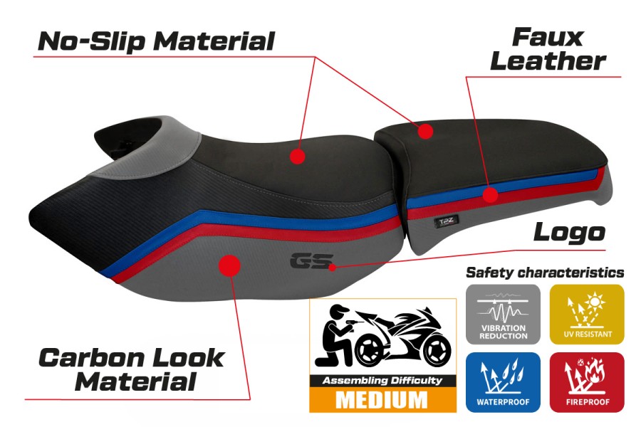 Sitzbezug kompatibel BMW R 1200 GS Adventure (06-12) Modell Ionia 1