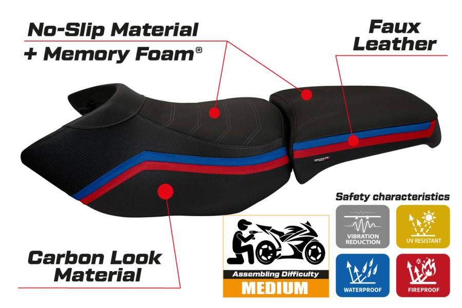 Sitzbezug kompatibel BMW R 1200 GS Adventure (06-12) Modell Ionia 1 comfort system