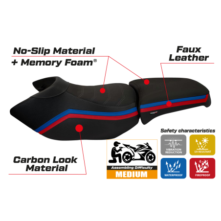 Seat cover compatible BMW R 1200 GS Adventure (06-12) Ionia 1 comfort system model