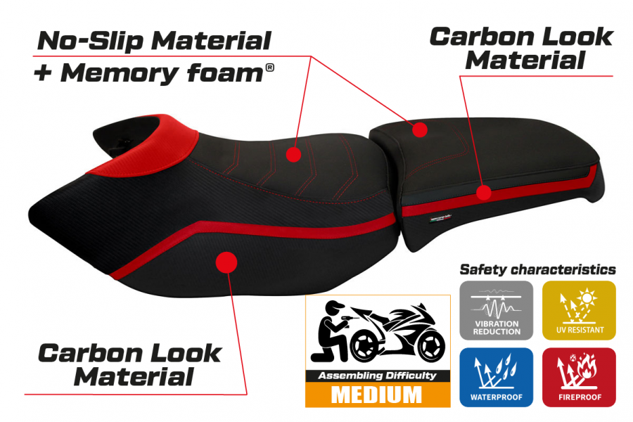 Sitzbezug kompatibel BMW R 1200 GS Adventure (06-12) Modell Ionia 4 comfort system