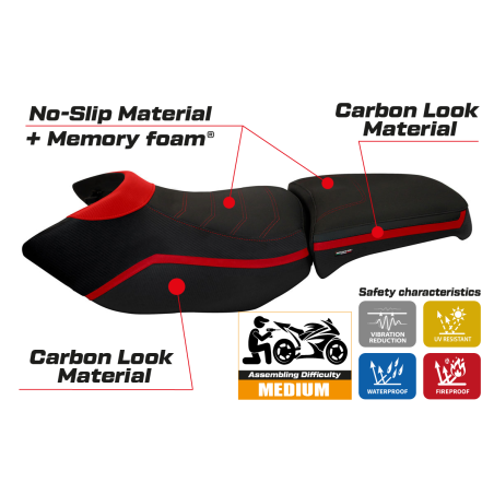 Seat cover compatible BMW R 1200 GS Adventure (06-12) Ionia 4 comfort system model