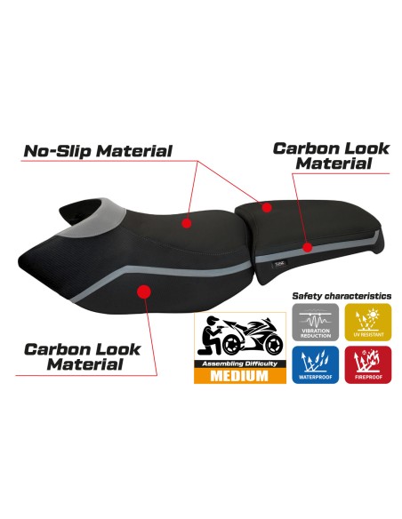 Housse de selle compatible BMW R 1200 GS Adventure (06-12) modèle Ionia 4