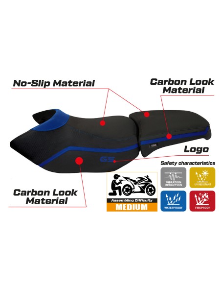 Seat cover compatible BMW R 1200 GS Adventure (06-12) Ionia 4 model
