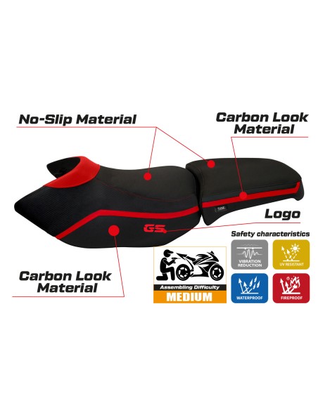 Rivestimento sella compatibile BMW R 1200 GS Adventure (06-12) modello Ionia 4