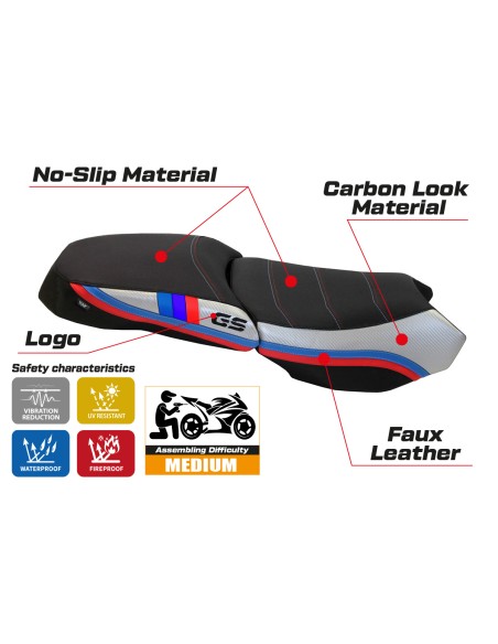 Seat cover compatible BMW R 1200 GS Adventure (13-18) Exclusive Anniversary model