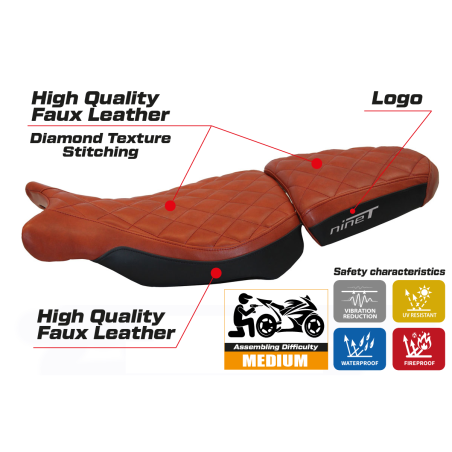 Seat cover compatible BMW R 1200 NINE T (14-22) Arnes model