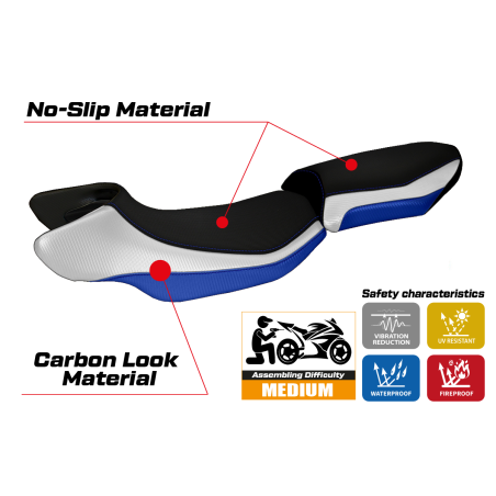 Rivestimento sella compatibile BMW R 1200 R (15-18) modello Aurelia special color
