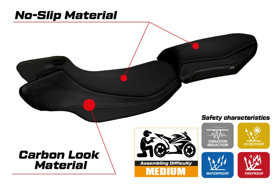 Housse de selle compatible BMW R 1200 R (15-18) modèle Aurelia Color 2
