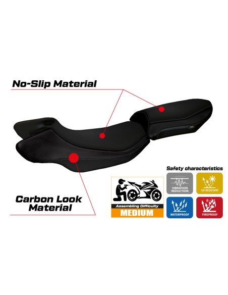 Rivestimento sella compatibile BMW R 1200 R (15-18) modello Aurelia Color 2