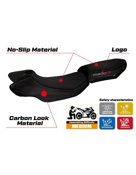 Sitzbezug kompatibel BMW R 1200 R (15-18) Modell Aurelia Color 2