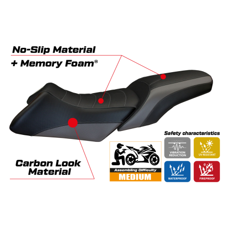 Rivestimento sella compatibile BMW R 1200 RT (06-13) modello Roberto comfort system