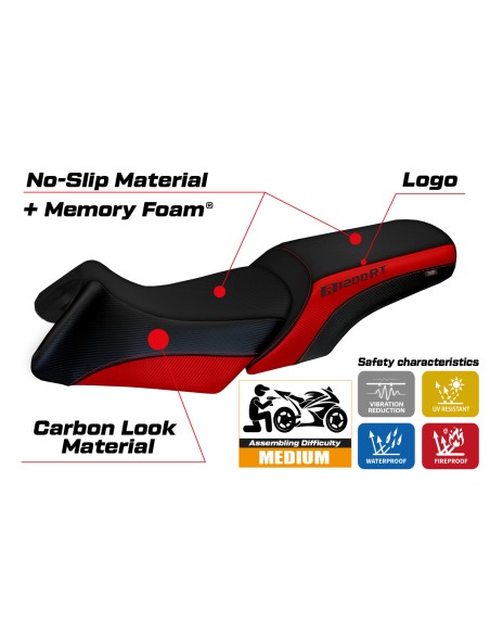 Seat cover compatible BMW R 1200 RT (06-13) Roberto model