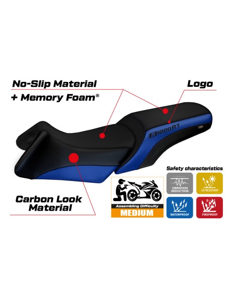 Rivestimento sella compatibile BMW R 1200 RT (06-13) modello Roberto