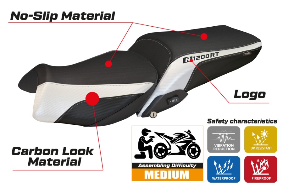 Sitzbezug kompatibel BMW R 1200 RT (14-18) Modell Olbia 1