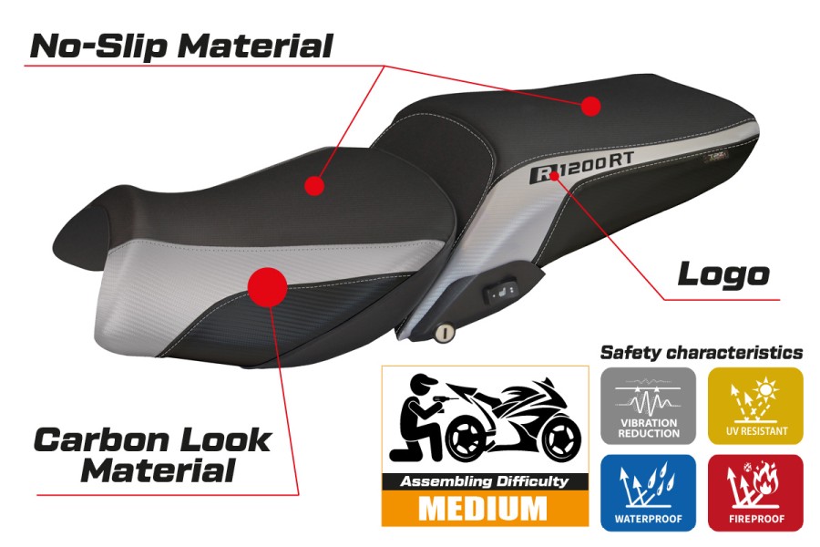 Seat cover compatible BMW R 1200 RT (14-18) Olbia 1 model