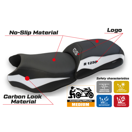 Housse de selle compatible BMW R 1250 GS (19-22) modèle Dobbiaco