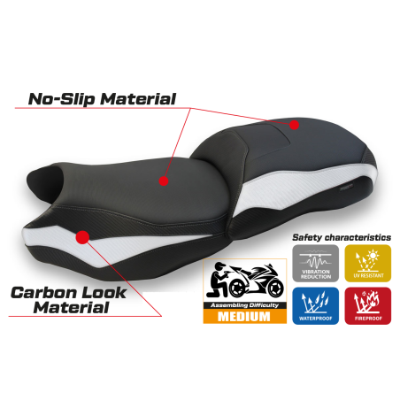 Housse de selle compatible BMW R 1250 GS (19-22) modèle Dobbiaco