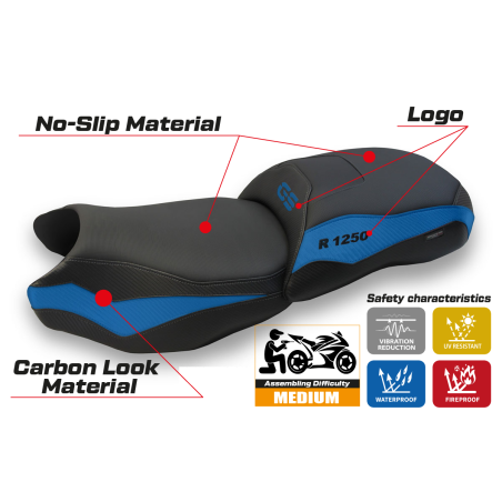 Rivestimento sella compatibile BMW R 1250 GS (19-22) modello Dobbiaco