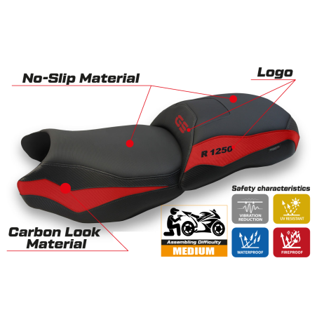 Seat cover compatible BMW R 1250 GS (19-22) Dobbiaco model
