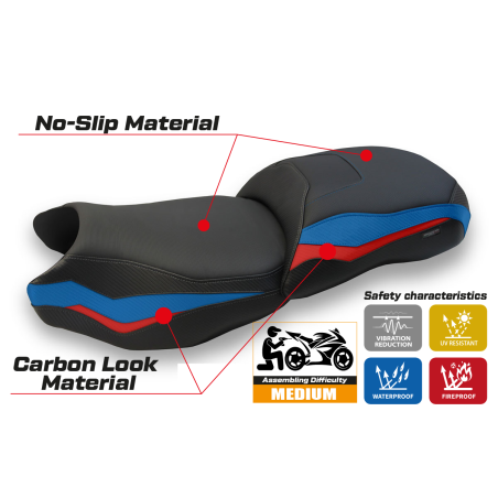 Funda de asiento compatible BMW R 1250 GS (19-22) modelo Farah