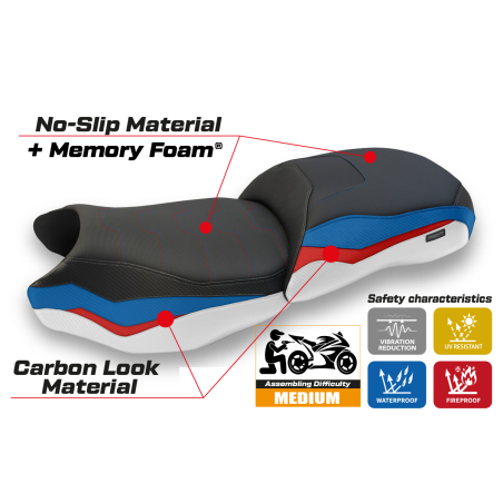 Rivestimento sella compatibile BMW R 1250 GS (19-22) modello Taiwan comfort system