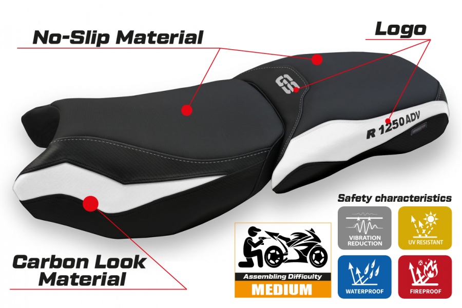 Rivestimento sella compatibile BMW R 1250 GS Adventure (19-22) modello Baceno 4