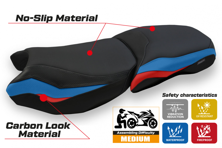 Sitzbezug passend für BMW R 1250 GS Adventure (19-22) Baceno Modell