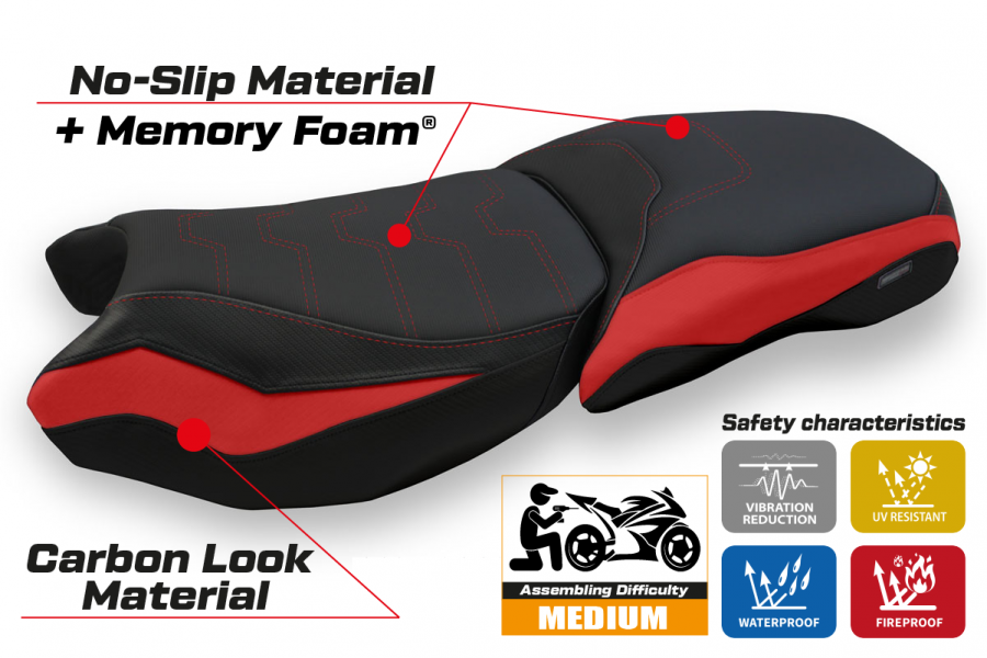 Sitzbezug kompatibel BMW R 1250 GS Adventure (19-22) Modell Racconigi 4 comfort system