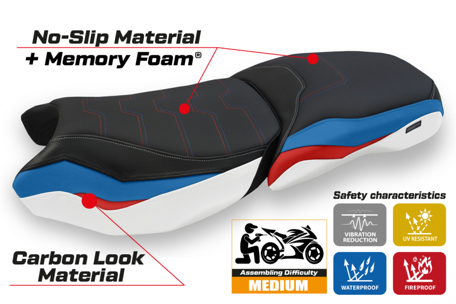 Sitzbezug kompatibel BMW R 1250 GS Adventure (19-22) Modell Racconigi comfort system
