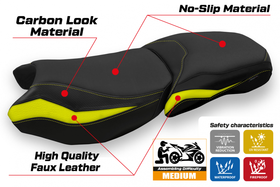 Rivestimento sella compatibile BMW R 1250 GS Adventure (19-22) modello Gignese