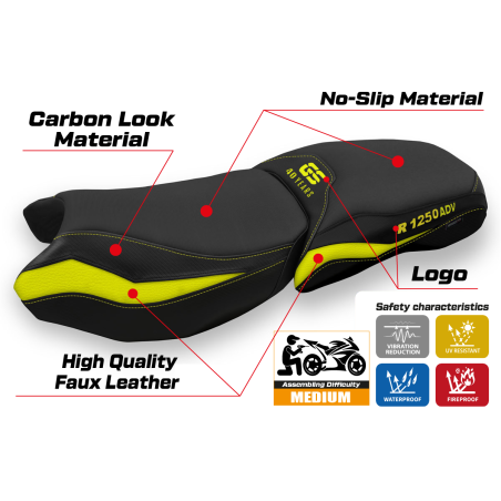 Seat cover compatible BMW R 1250 GS Adventure (19-22) Gignese model