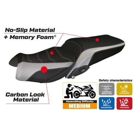 Rivestimento sella compatibile BMW R 1250 RT (19-22) modello Alghero 1 comfort system