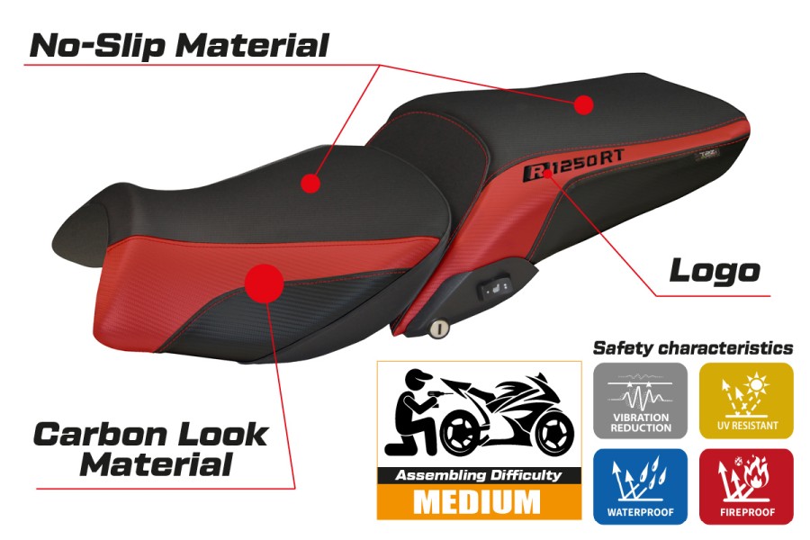 Rivestimento sella compatibile BMW R 1250 RT (19-22) modello Alghero 1