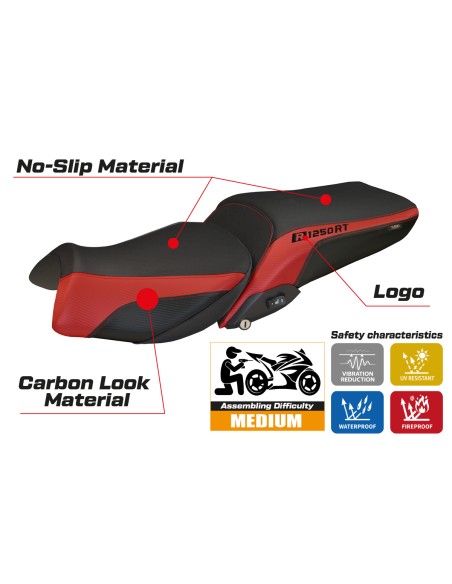 Housse de selle compatible BMW R 1250 RT (19-22) modèle Alghero 1