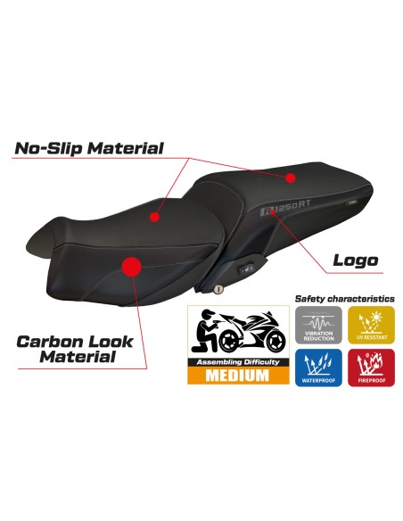 Rivestimento sella compatibile BMW R 1250 RT (19-22) modello Alghero 1