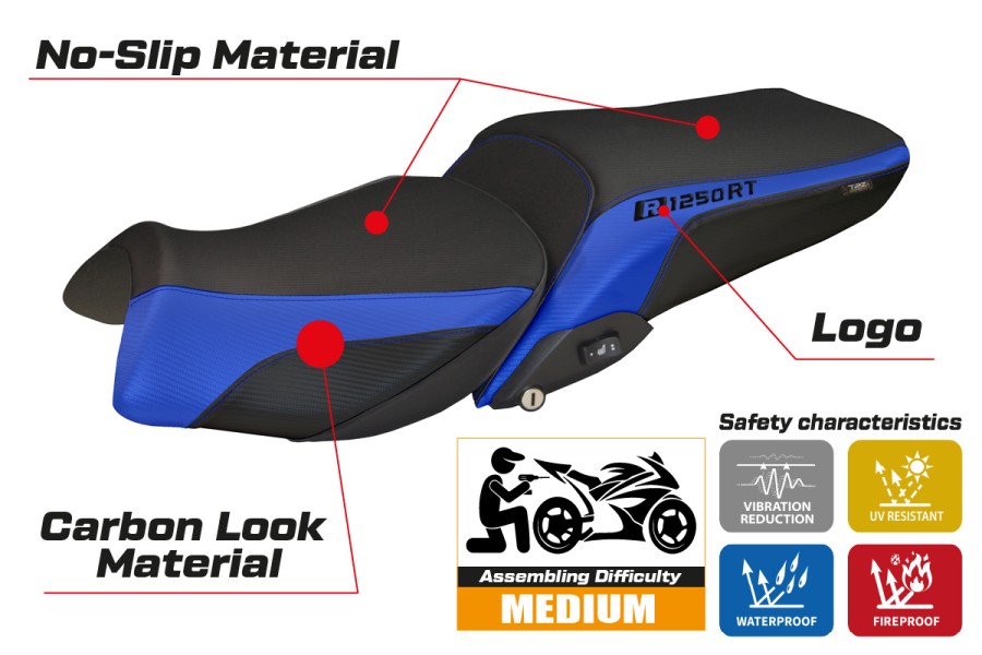 Seat cover compatible BMW R 1250 RT (19-22) Alghero 1 model