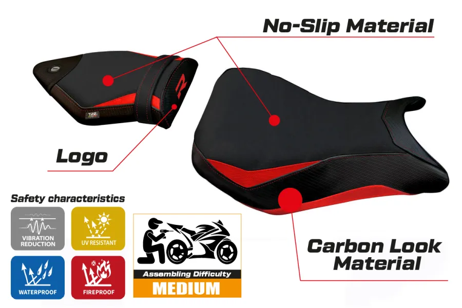 Funda de asiento compatible BMW S 1000 R (14-20) modelo Irbit