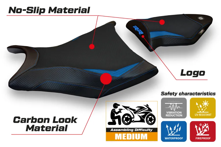 Seat cover compatible BMW S 1000 RR (09-11) Alabama 2 model