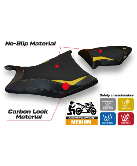 Housse de selle compatible BMW S 1000 RR (09-11) modèle Alabama 2