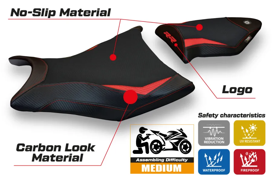 Seat cover compatible BMW S 1000 RR (09-11) Alabama 2 model