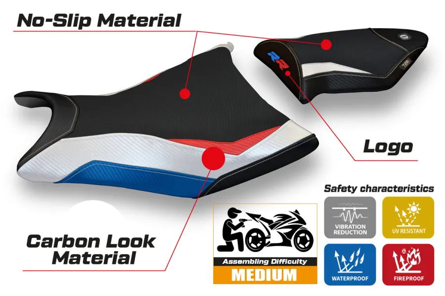 Sitzbezug kompatibel BMW S 1000 RR (09-11) Alabama Sonderfarbmodell